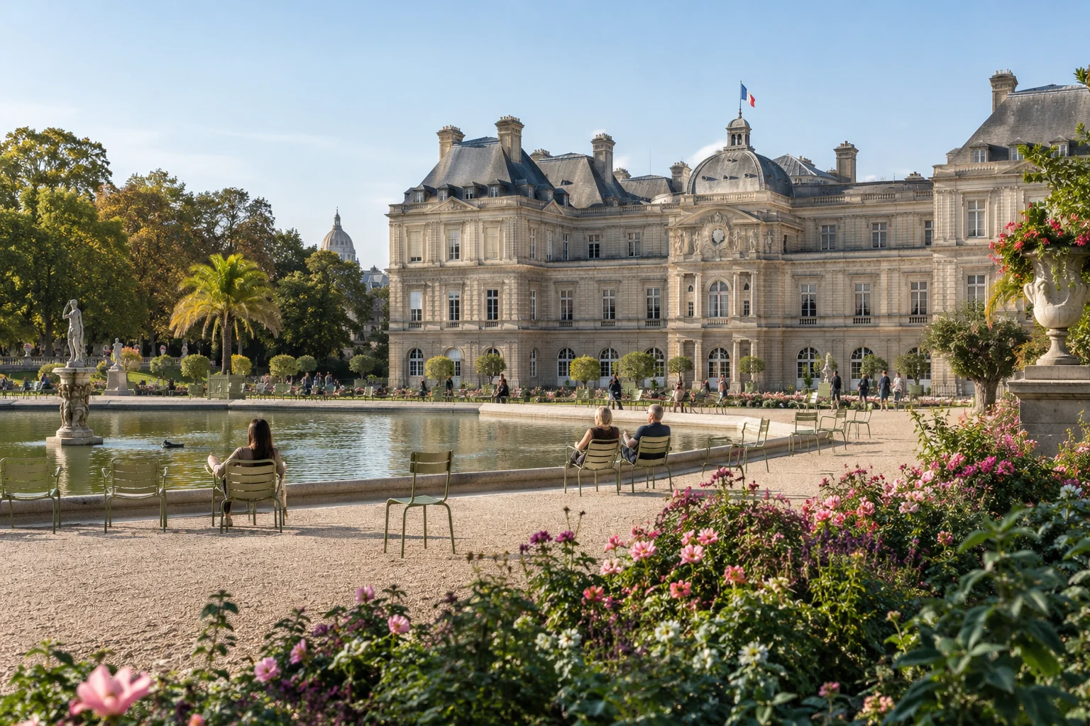 Illustration éditoriale : jardin et palais du Luxembourg