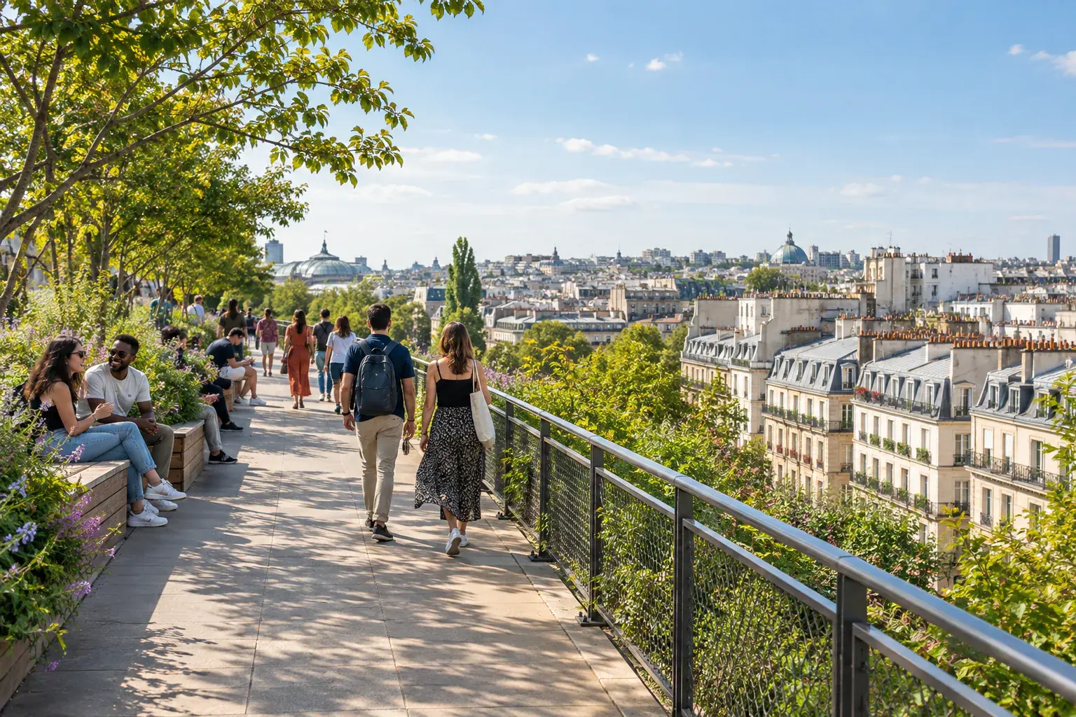 Promenade panoramique gratuite sur les hauteurs de Paris
