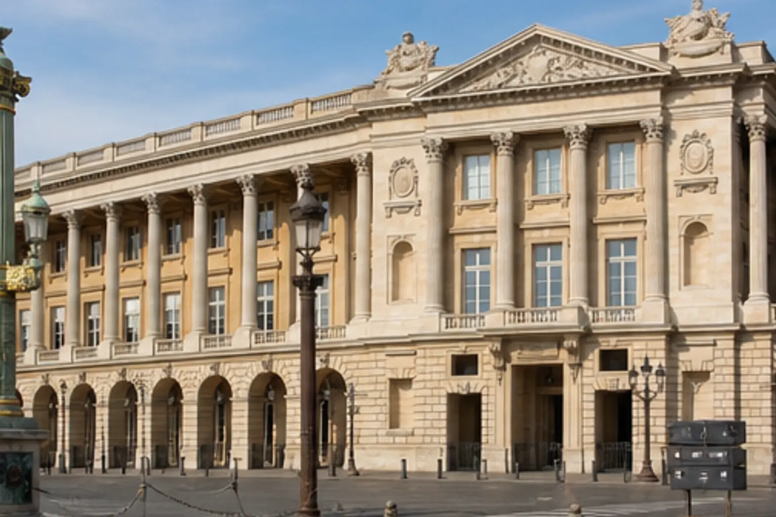 Illustration éditoriale : Façade de l’Hôtel de la Marine place de la Concorde