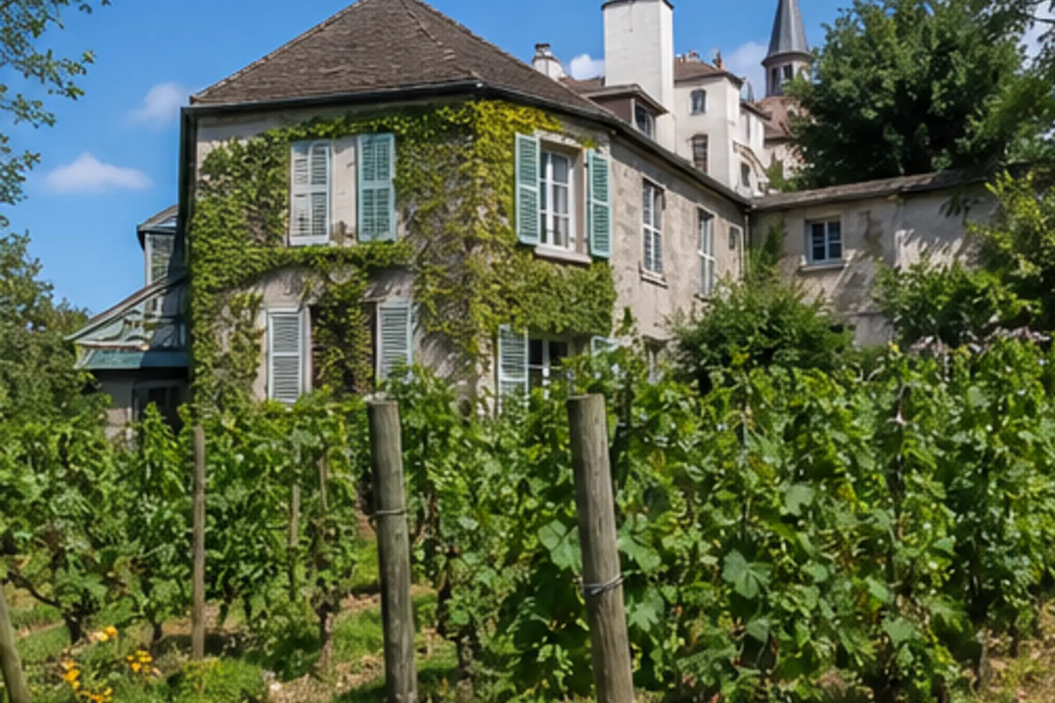 Illustration éditoriale : Maison et jardin du musée de Montmartre