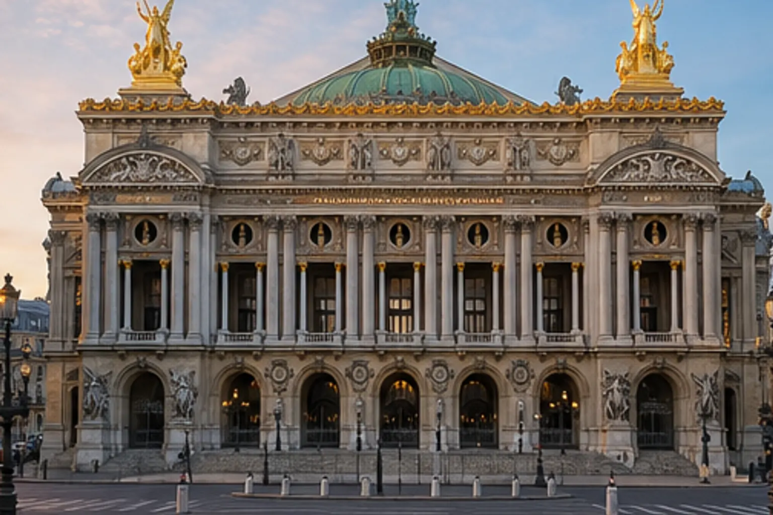 Illustration éditoriale : Façade sculptée et toiture du Palais Garnier