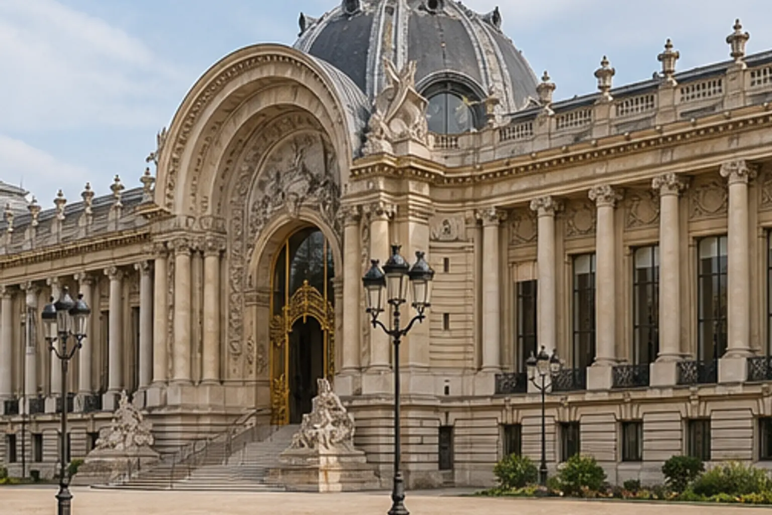 Illustration éditoriale : Façade et escalier monumental du Petit Palais
