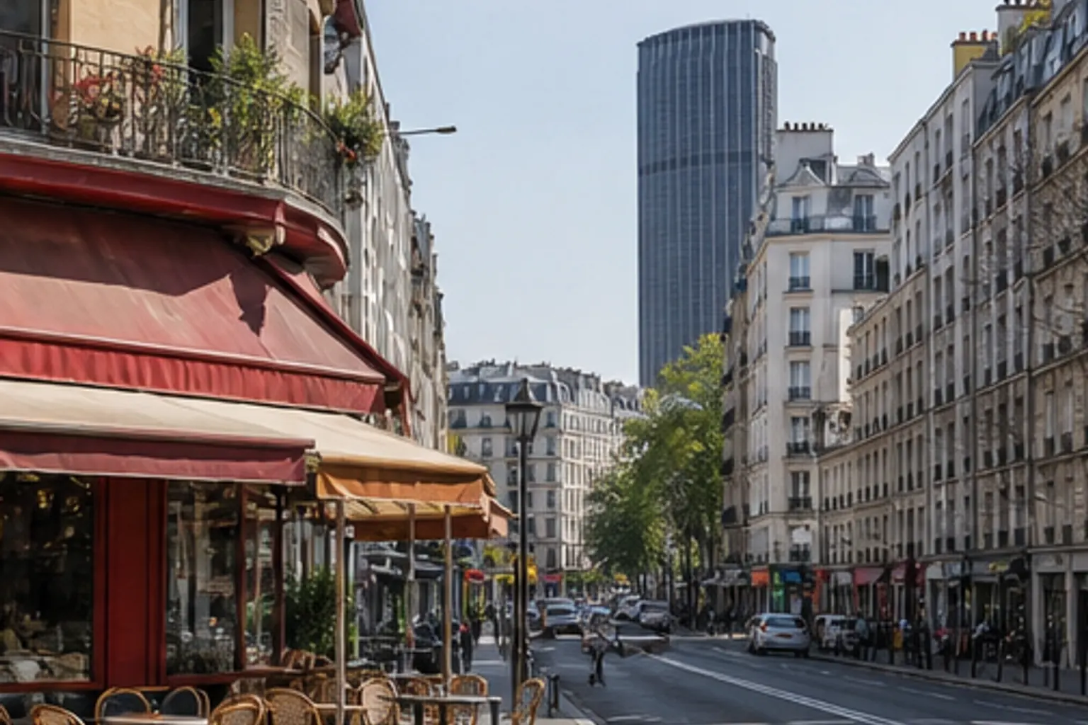 Illustration éditoriale : Rue et paysage éditorial : Montparnasse, Paris